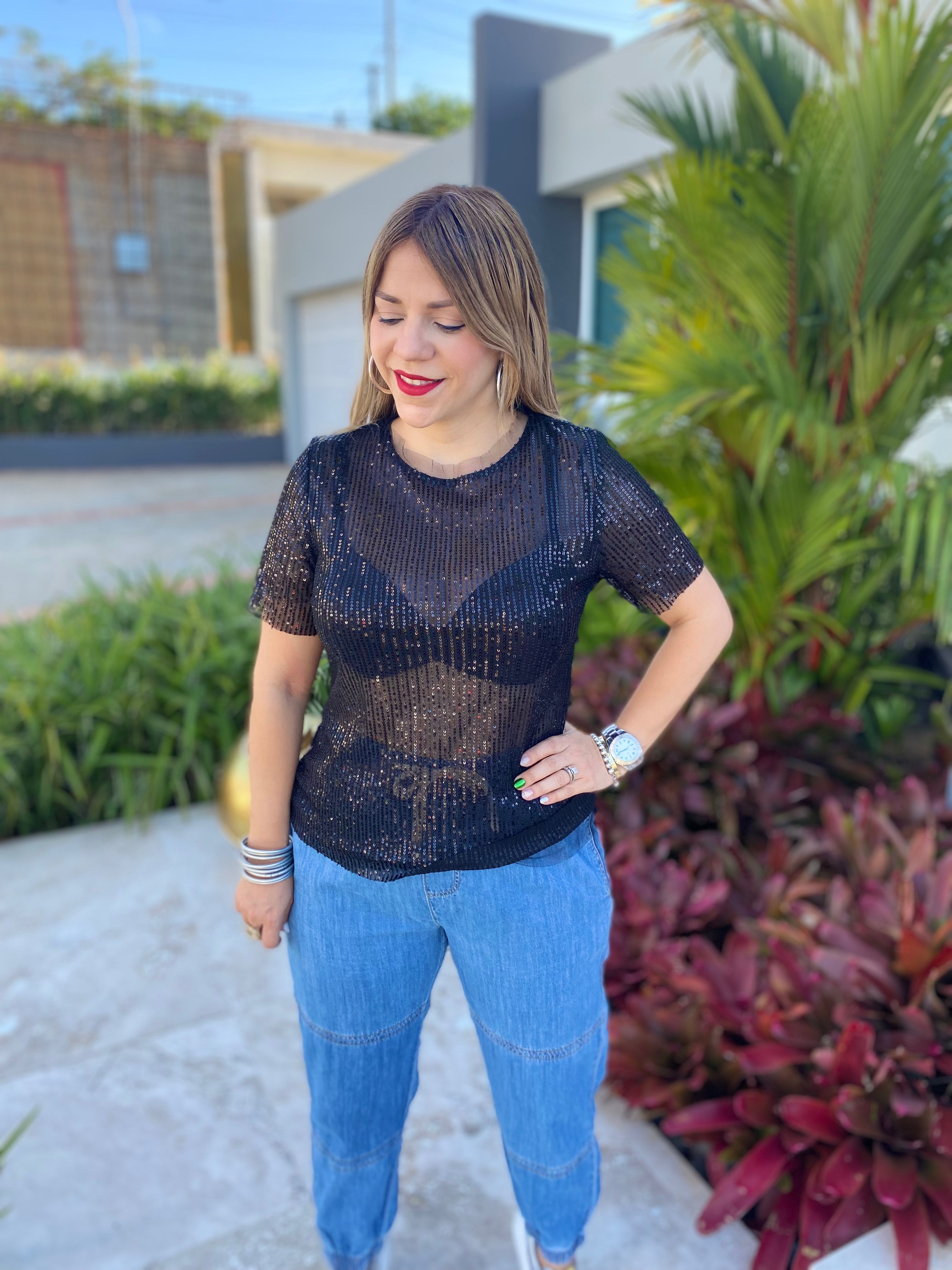 Greta Sequins Top