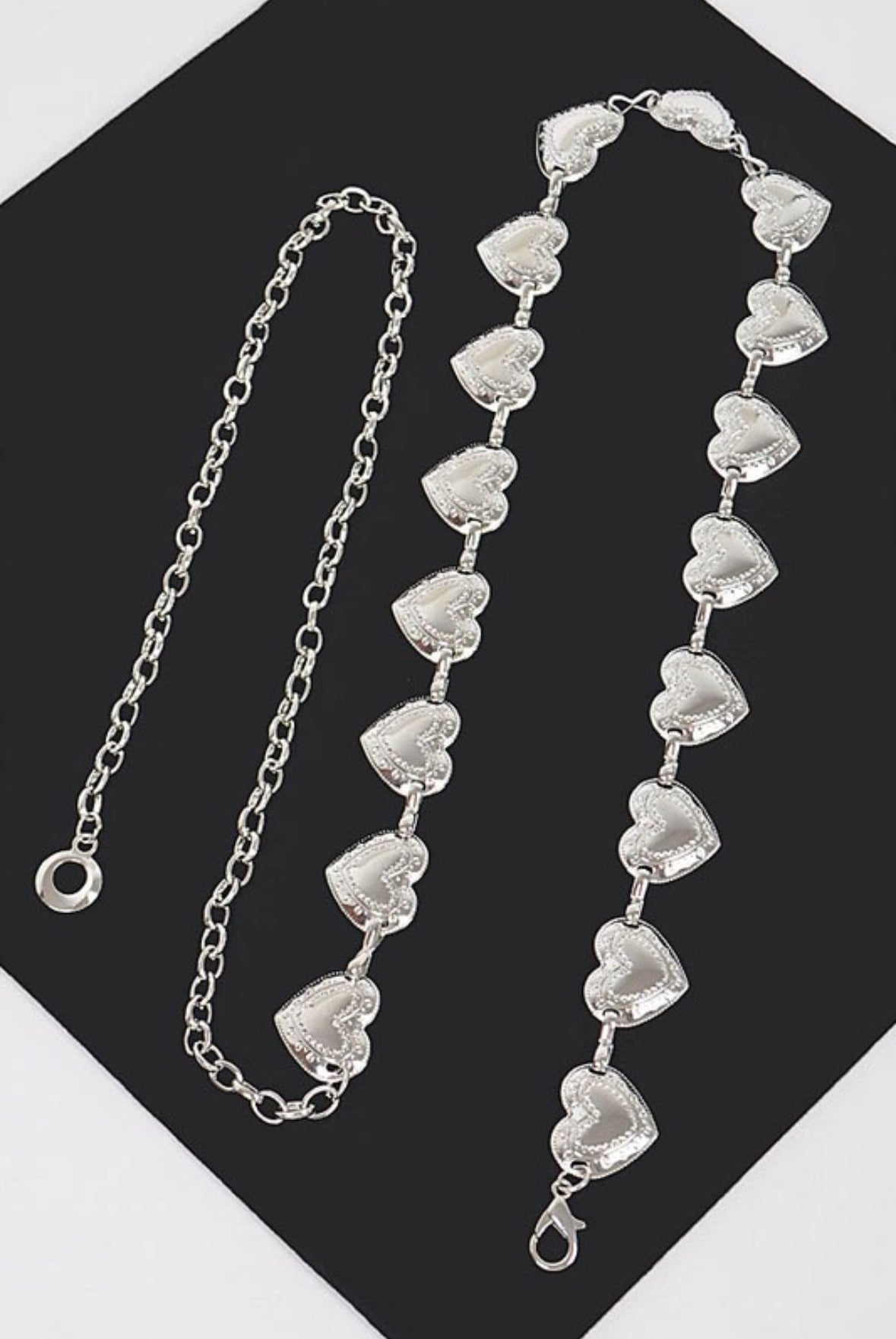 Metal Heart Chain Belt