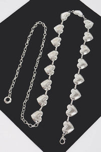 Metal Heart Chain Belt