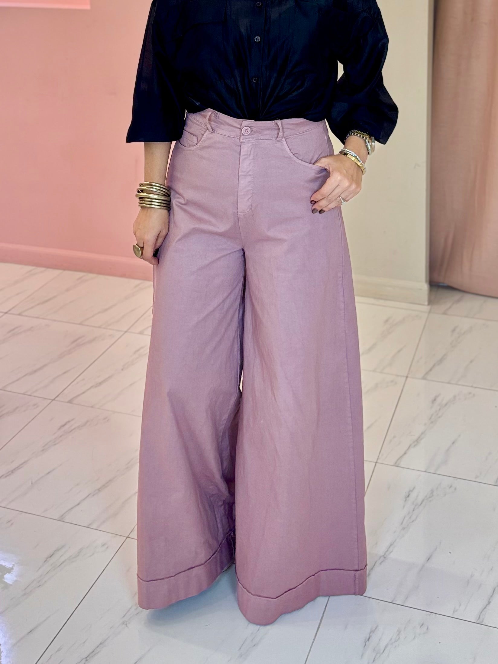 Melanie Palazzo Pants-Pink🩷