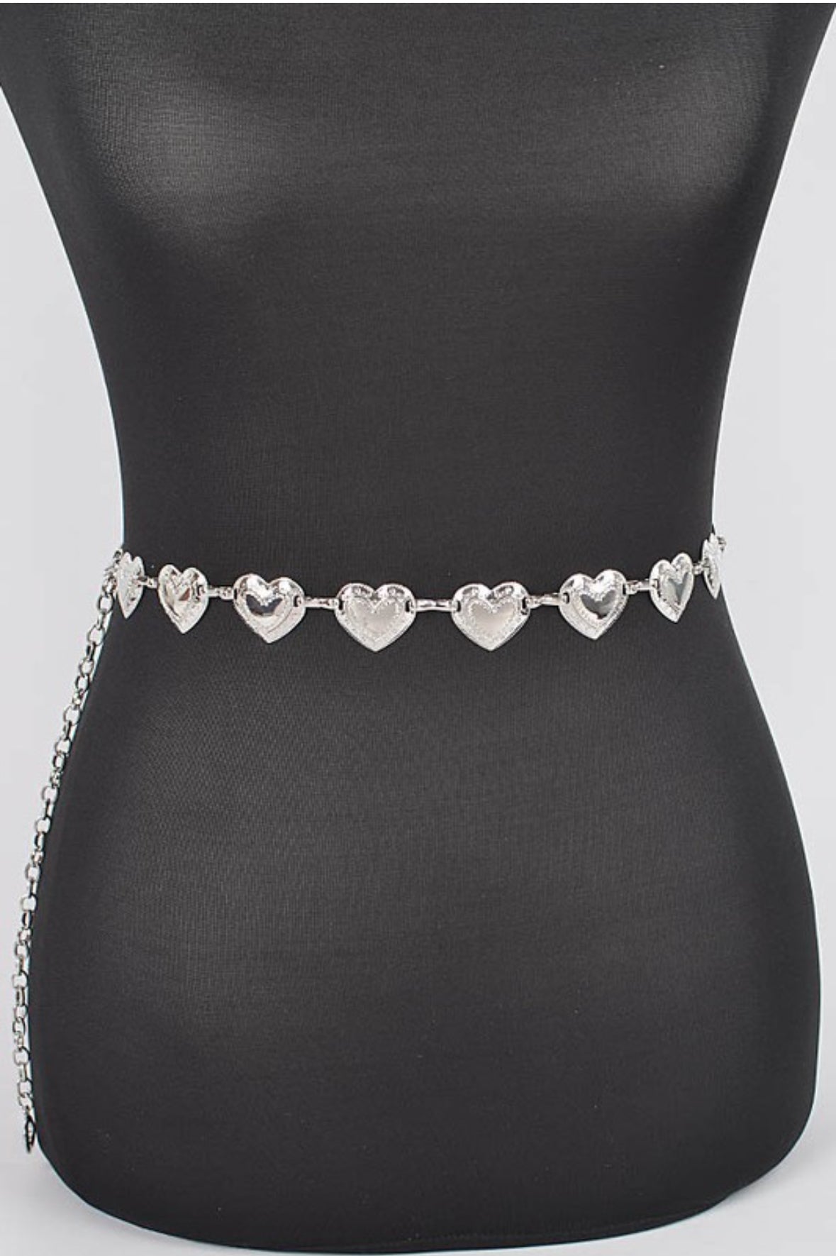 Metal Heart Chain Belt