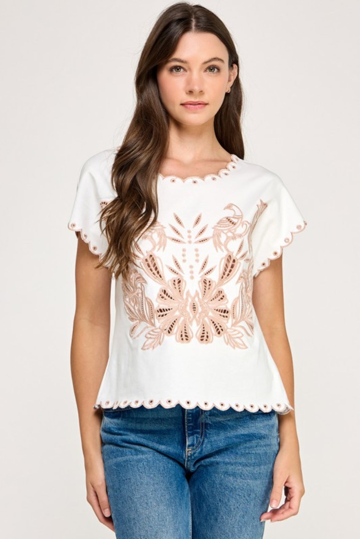 Ella Embroidery Top