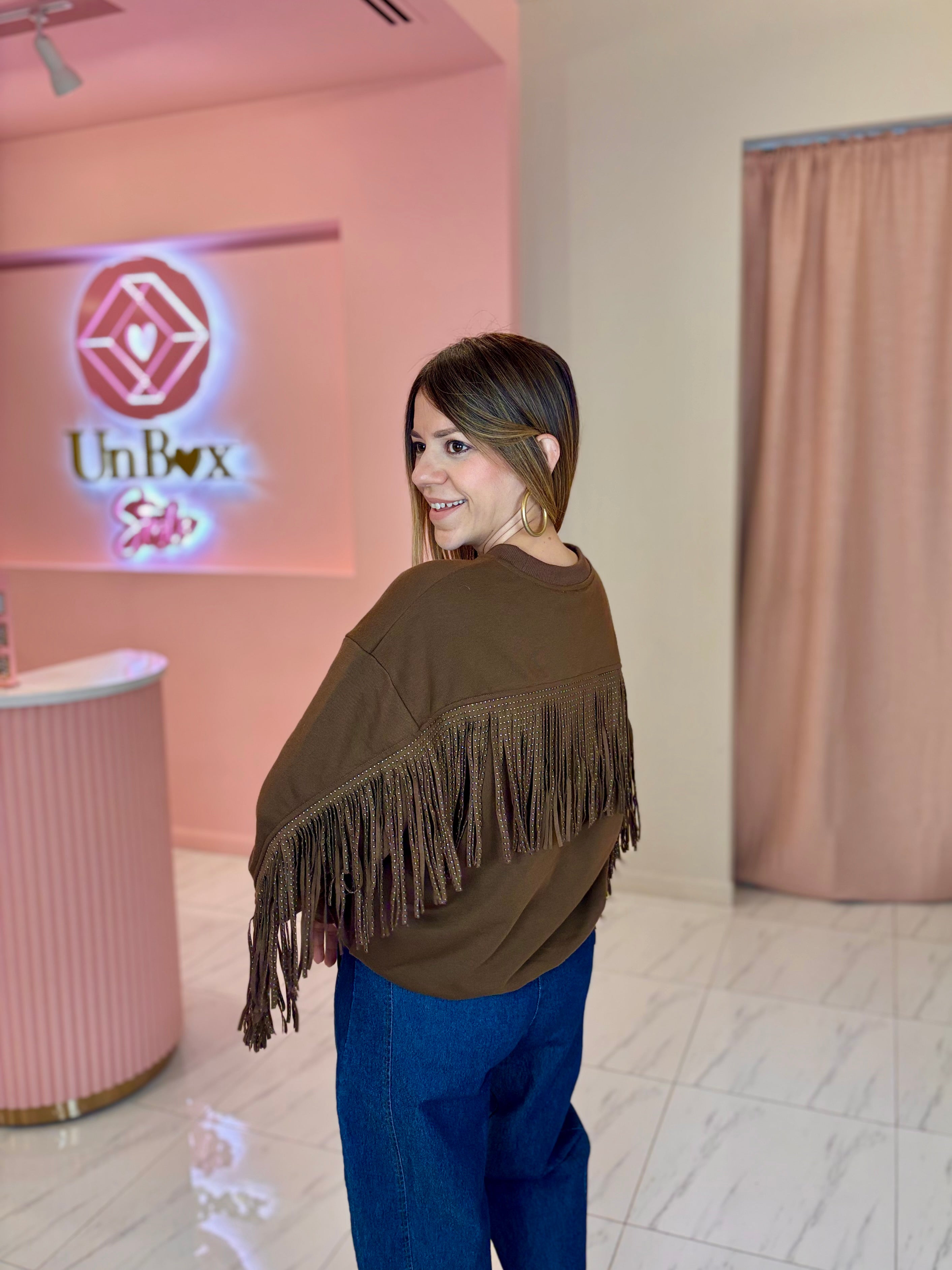 Begonia Fringe Sweater