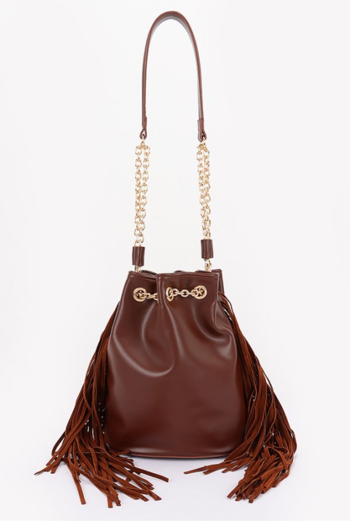 111-Fringe Bucket Bag