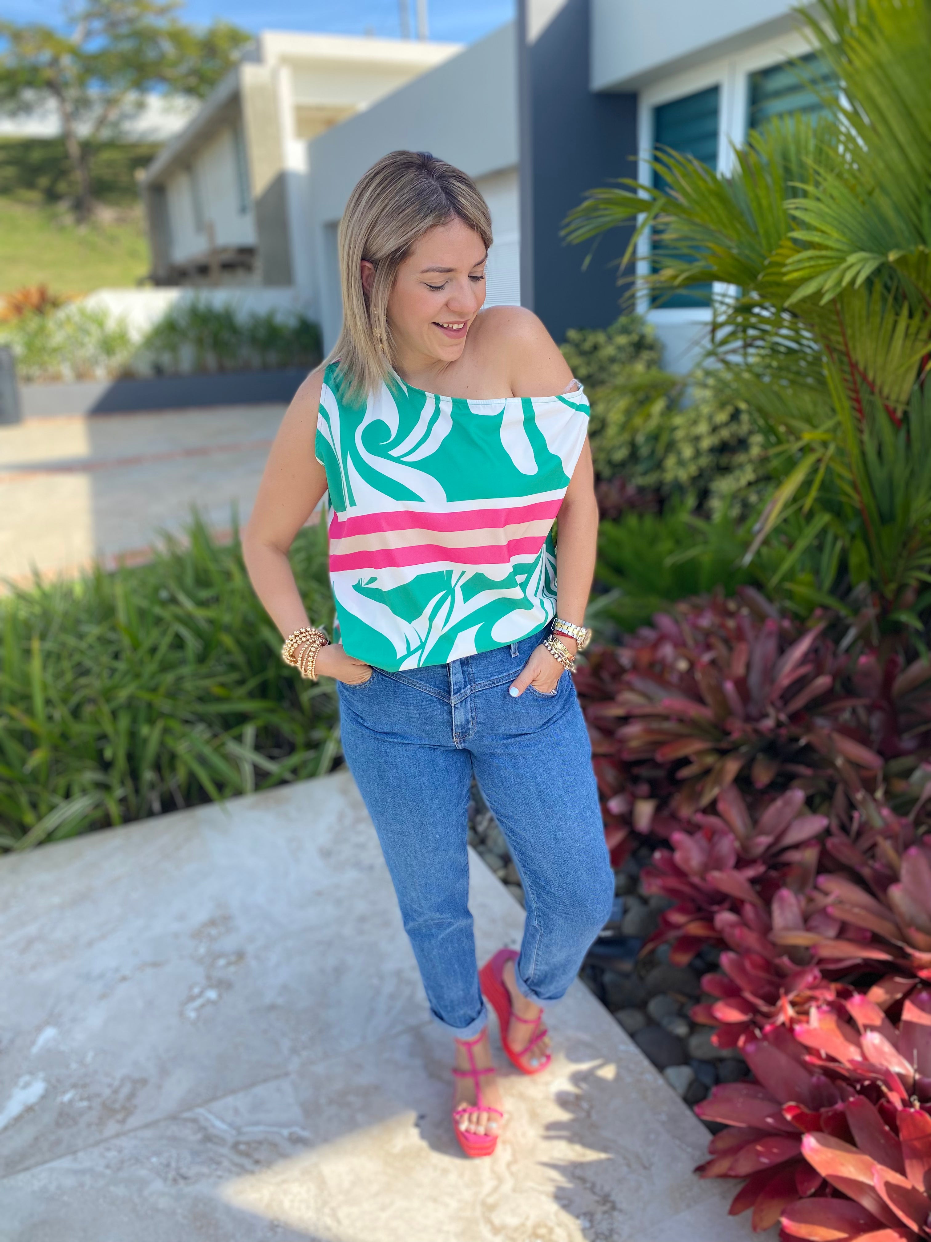 Sicilia Scarf Asymmetrical Top