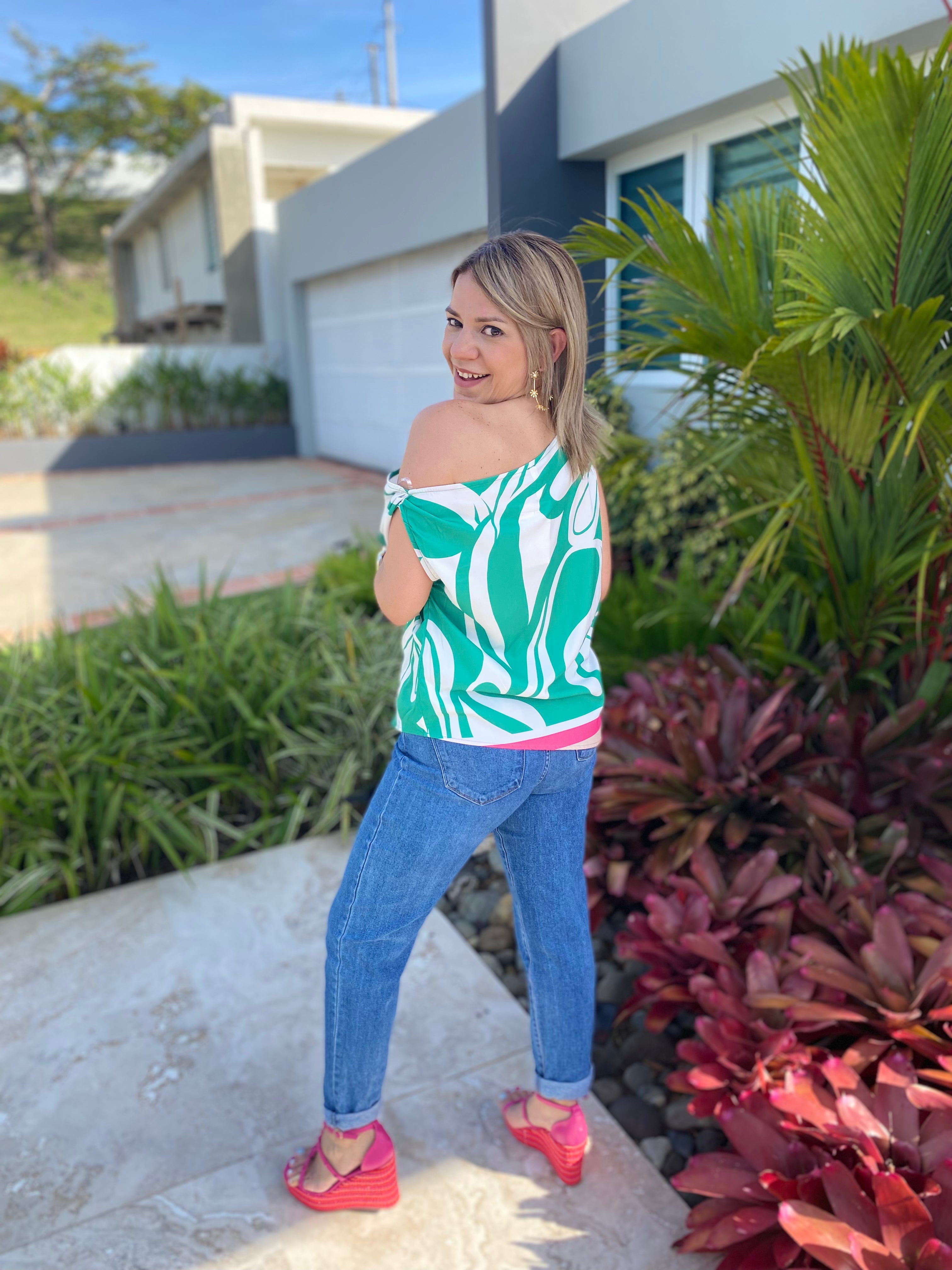 Sicilia Scarf Asymmetrical Top