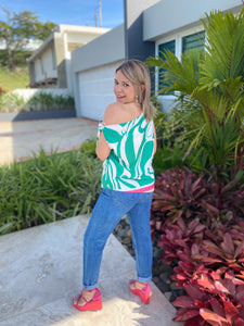 Sicilia Scarf Asymmetrical Top