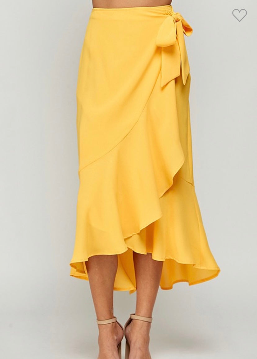 Wrap Midi Skirt